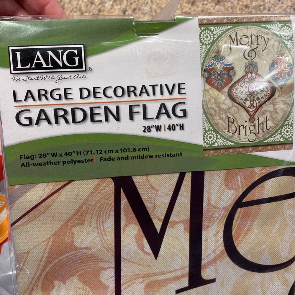 3 NIP Lang Christmas Holiday Garden Flags Premium 28” x 40” Noel Merry & Bright - Picture 3 of 11